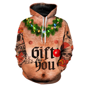 Sudaderas Navideñas Unisex de Alta Calidad con Diseño Personalizado, Ropa Casual con Estampado de Algodón, Sudaderas Navideñas para Hombre - Product Image 3