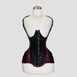 Factory Wholesale Black Maroon Neoprene Breathable Quick Dry Woven <b>Corset</b> Shapewear Steel Boned <b>Underbust</b> Wedding Waist Trainer - Product Image 1