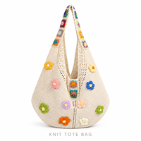 Sac fourre-tout en tricot réutilisable, écologique, tissé, commandes en gros bienvenues, stock disponible, expédition rapide, logo personnalisé pris en charge