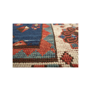 Alfombra de Lana Azul Kiaan Anudada a Mano con Patrón Geométrico, Alfombra Grande para el Hogar, Sala de Estar, Pasillo, Decoración, 9x12, Paem-1306 - Product Image 3