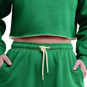 Sudadera con Capucha Corta para Mujer, Invierno, con Logotipo Personalizado, Forro Polar, Estilo Urbano - Product Image 5