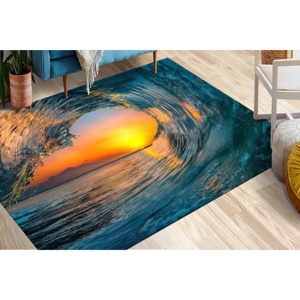 Tapis Paysage Marin, Tapis Imprimé Paysage, Décoration de Bureau pour Petites Escaliers, Tapis Fin Non Tissé - Product Image 3