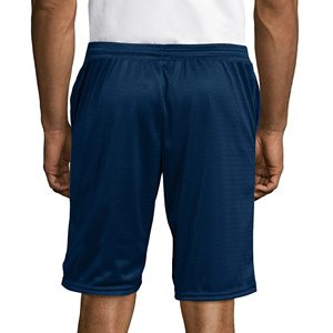 Pantalones cortos de gimnasio de alta calidad para hombre, venta al por mayor, patrón sólido, ropa deportiva de entrenamiento informal, hecha de lona, material de algodón y poliéster - Product Image 3