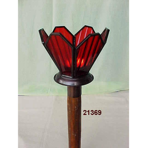 Garden Stake Metal & Glass <b>Tealight</b> <b>Candle</b> Holder - Product Image 2