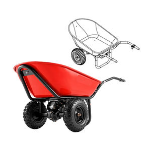 Carretilla de rueda eléctrica fácil de operar, Carro resistente para construcción - Product Image 1