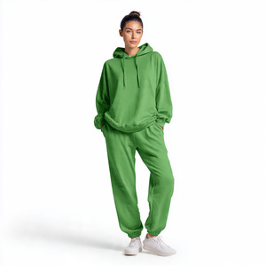 Ensemble de survêtement pour femmes, sweat-shirt à capuche oversize d'hiver, streetwear, sweat-shirt à capuche en polaire épais, pantalon de jogging ample pour femmes - Product Image 3