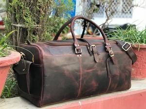 Bolsa de lona de cuero con patrón de caramelo de moda Vintage grande Unisex logotipo personalizado regalo de viaje deportivo bolso personalizado para él ella - Product Image 5