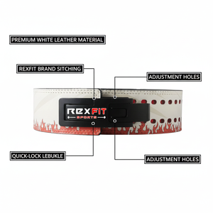 Cinturón de Peso para Levantamiento de Pesas de Cuero Rexfit Sports Gym, Soporte Lumbar para Entrenamiento de Fuerza y Gimnasio - Product Image 3