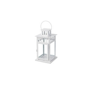 Lanterne décorative en métal blanc de la plus grande qualité avec poignée, pour l'intérieur et l'extérieur, à suspendre ou à poser sur une table, porte-bougie pour la décoration de mariage - Product Image 6