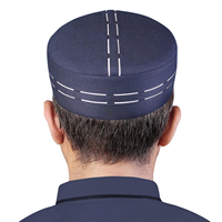 Chapeau de prière musulman Deenar Kufi avec logo personnalisé, en polyester et coton, vente en gros, couvre-chef islamique pour hommes, nouveau design