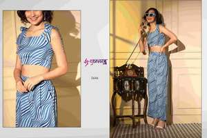 Western Wear Manches longues Col sans manches Style manchette Coupe décontractée Crêpe pour femmes Maruti Fashion Kurta/Kurti Co-ord Set - Product Image 2