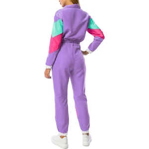 ชุดเอวยางยืดสองชิ้นแขนยาวสำหรับผู้หญิงชุดกางเกงซิปเต็ม & เสื้อครอปแจ็กเก็ต | บริการ OEM - Product Image 6