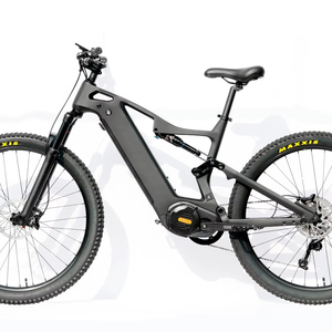 TOP PRICE E55 Electric Carbon Full Suspension Mountain <b>Bike</b> Bafang 52V 1000W 29er 27-Speed Disc Brakes Lightweight - Product Image 1