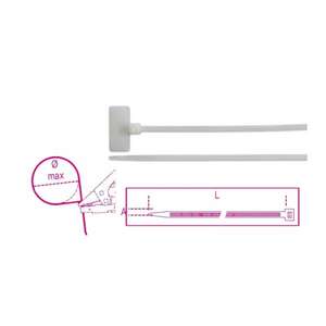 Attaches de câble en nylon BETA avec plaques extérieures 20x9mm couleur naturelle Multi-Pack - Product Image 1