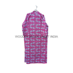 Kimono en coton facile à entretenir Confort pour une routine relaxante Kimono à encolure en V avec un design simple et un imprimé floral pour une tenue décontractée - Product Image 6