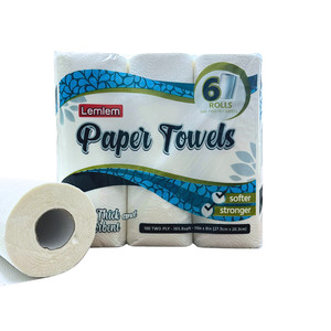 Rouleau d'essuie-mains absorbant de cuisine personnalisé multi-tailles pratique 2 plis - Product Image 4