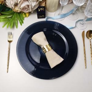 <span class=keywords><strong>SONYA</strong></span> DINNERWARE Venta al por mayor Platos de presentación elegantes con diseño Ray para bodas, de vidrio ecológico - Product Image 5