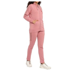 Meilleure vente, conception personnalisée, coupe étroite en coton, survêtement à manches longues et séchage rapide pour femmes, veste zippée avec poches, couleur unie - Product Image 6