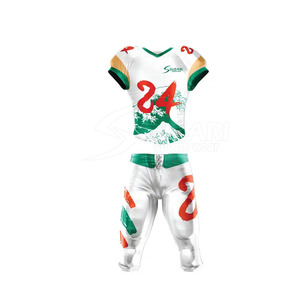 Conception OEM de haute qualité Uniforme de football américain Tops légers les plus populaires en taille XL Chemises à motifs numérotés pour une utilisation sportive - Product Image 1