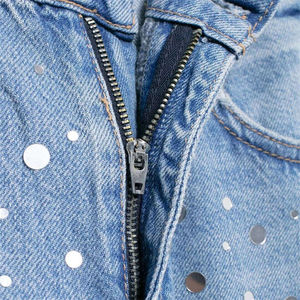 Jeans de Mezclilla Vintage al por Mayor para Mujer, con Pedrería, Diseño Desgastado, Ajustados, Talla Grande, Skinny - Product Image 5