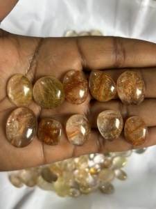 Forme de mélange de quartz rutile doré naturel de qualité AAA + pierre précieuse en vrac personnalisée pour la fabrication de bijoux - Product Image 2