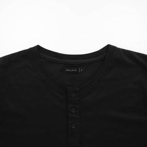 เสื้อยืดคอกลมแขนปกติผ้าคอตตอน Lyocell สำหรับผู้ชายเสื้อยืดแบบกระดุมโลโก้ออกแบบได้ตามต้องการเสื้อทรงพอดีตัวปกติฤดูร้อน - Product Image 2