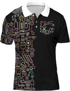 Camisas de Hombre Personalizadas de Alta Calidad, Poliéster/Algodón, Diseño Sólido, Tejido de Punto, Secado Rápido, Transpirable, Diseño con Pedrería en la Espalda - Product Image 3