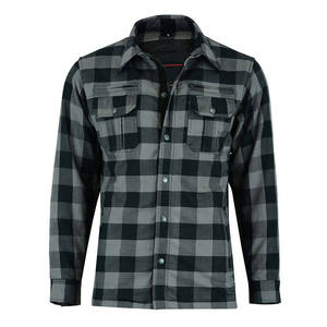 Venta al por mayor último estilo asequible Camisa de franela de la motocicleta con forro Casual hombres camisa chaqueta - Product Image 1