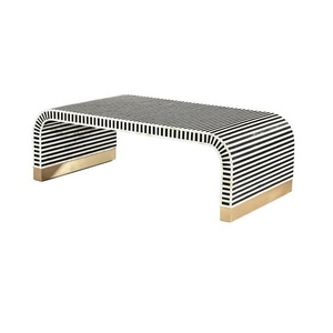 Table d'appoint en incrustation d'os artisanale/tabouret ottoman pour le salon parfait pour s'asseoir pouf imprimé au prix le plus bas - Product Image 1