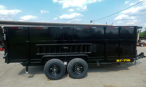 Remolque Volquete Telescópico de 7x16 con Laterales de 4 pies, Ejes de 7K, 14k GVWR, Remolque de Tractor Agrícola Usado con Componentes Centrales de Engranajes y Motor - Product Image 6