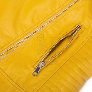 Veste en cuir véritable pour femmes, tendance, fermeture éclair, fabrication au Pakistan, vente chaude - Product Image 6