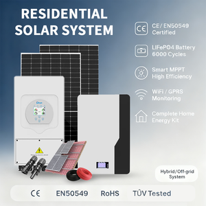Sistema <span class=keywords><strong>Solar</strong></span> Completo de 3kw 5kw 6kw 8kw 10kw <span class=keywords><strong>12kw</strong></span> 15kw <span class=keywords><strong>12kw</strong></span> deye, Conectado a la Red y Fuera de la Red, Costo Promedio, Sistema <span class=keywords><strong>Solar</strong></span> Híbrido para el Hogar - Product Image 1