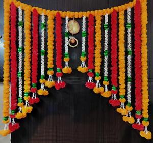 Bandarwal décoratif, Marigold Toran, décoration d'intérieur, suspension de porte, toile de fond, Bandarwal spécial Ganpati Diwali, ficelle décorative, - Product Image 2