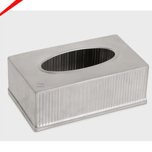 Boîte à mouchoirs en métal argenté faite à la main de qualité supérieure pour hôtels et restaurants - Product Image 1