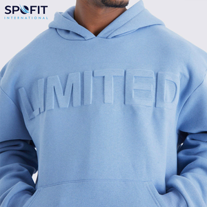 High Quality Winter Men's Oversized Pullover Embossed Hoodie <b>Plain</b> Dyed Heavyweight 100% Cotton Eco-Friendly Wholesale <b>Hoodies</b> - Product Image 4