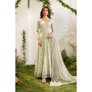 Conjunto de Traje para Mujer IZNIK-3PC con Dupatta de Seda Estampada y Pantalón, Vestido Estampado con Bordado-BIC-067 - Product Image 1