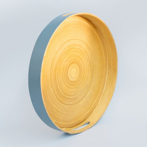 Aperitivos y mordiscos de bambú hilado biodegradable, bandeja para servir frutas secas, vajilla para servir, bandeja de mesa de centro de lujo - Product Image 1