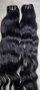 Extensions de cheveux humains brésiliens bruts non transformés indiens couleur naturelle chic style vague profonde lâche prix de gros à Chennai - Product Image 6