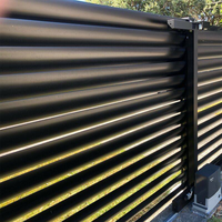 Panneaux de clôture d'intimité modernes en aluminium, clôture de jardin, mur de clôture, clôture à lamelles, clôture extérieure en métal, profilés à lattes thermolaqués
