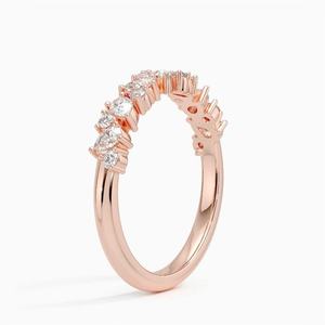 แหวนแต่งงานเพชรคลัสเตอร์ทรงลูกแพร์แบบซ้อนกันได้ วงกว้าง วัสดุแพลตตินั่ม สไตล์คลาสสิกหรูหรา พร้อมใบรับรอง IGI สำหรับเธอ - Product Image 2