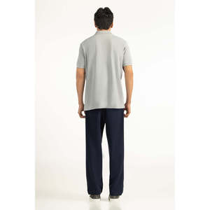 Polo 100% Algodón con Característica Antiarrugas, Bordado Oscuro, Teñido Liso, Patrón a Rayas, Corte Regular Alto MN-PSH-SS26-007-C - Product Image 4