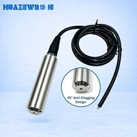 Transmisor de Nivel Hidrostático Sumergible de 4-20 mA, Sensor de Nivel de Agua de Acero Inoxidable 316L IP68 para Tratamiento de Aguas Residuales y Embalses