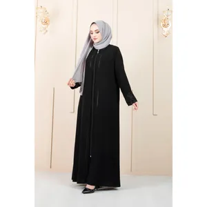 New Season Women Winter Islamic Clothing Abaya Dress Kaftan Tunic Dubai Muslim Islamic Fashion Turkish Made Islamic Dresses