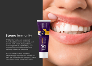 Pasta Dental TTO Thermal Samba 75gr, Pasta Dental Herbal con Aceite de Árbol de Té, Menta, Eucalipto, Propóleo, Vitamina C, Eliminación de Placa - Product Image 3