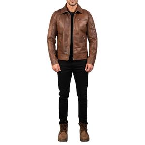Veste en cuir pour homme, tendance, anti-plis, qualité supérieure, prix abordable, sur mesure - Product Image 1