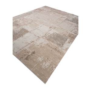 Tattvam Lu-9032 Tapis en laine et soie de bambou noué à la main, couleur ivoire, motif abstrait de haute qualité, rectangulaire, pour salon, fait main - Product Image 2