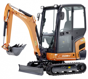 Miniexcavadora Kubota KX018-4 Naranja y Negra, Tipo Oruga, Equipo de Construcción - Product Image 6