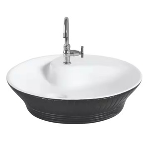 Lavabo de table ronde forme rectangulaire vente en gros porcelaine marbre comptoir lavabo salle de bain céramique Art évier - Product Image 4