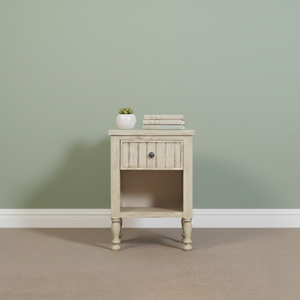 Armoire de chevet en bois Alphine de haute qualité, couleur crème, style moderne, pour chambre d'enfant et de jeune, salon - Product Image 4