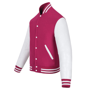 Veste universitaire personnalisée pour femmes, manches en cuir, taille plus, bouton, prix de gros, veste universitaire en tricot d'hiver - Product Image 3